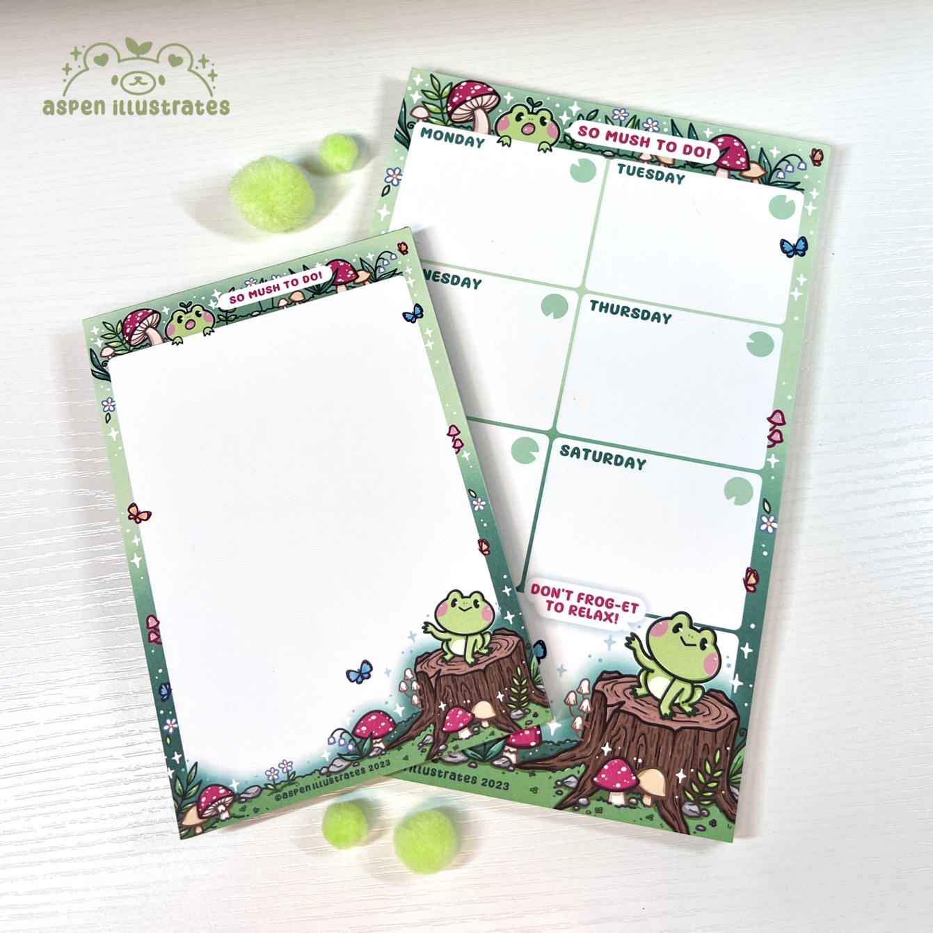 “So Mush to Do” Froggy Notepad & Weekly Planner