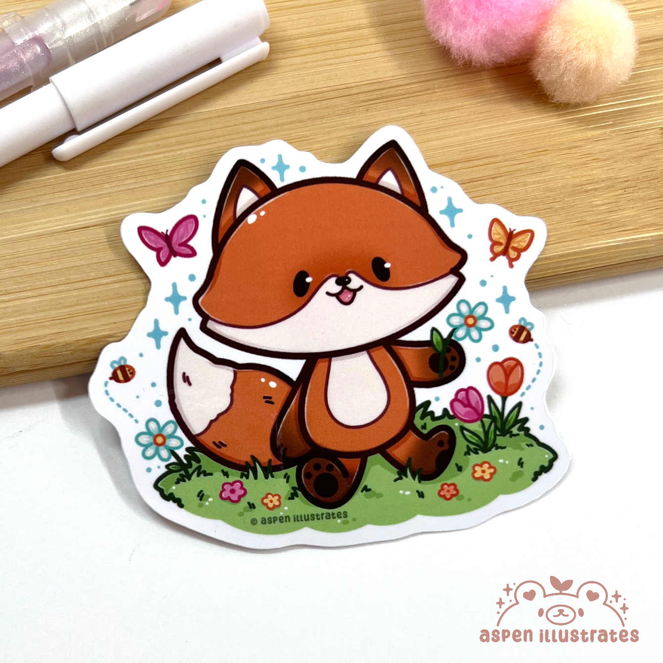 Spring Fox Weatherproof Sticker