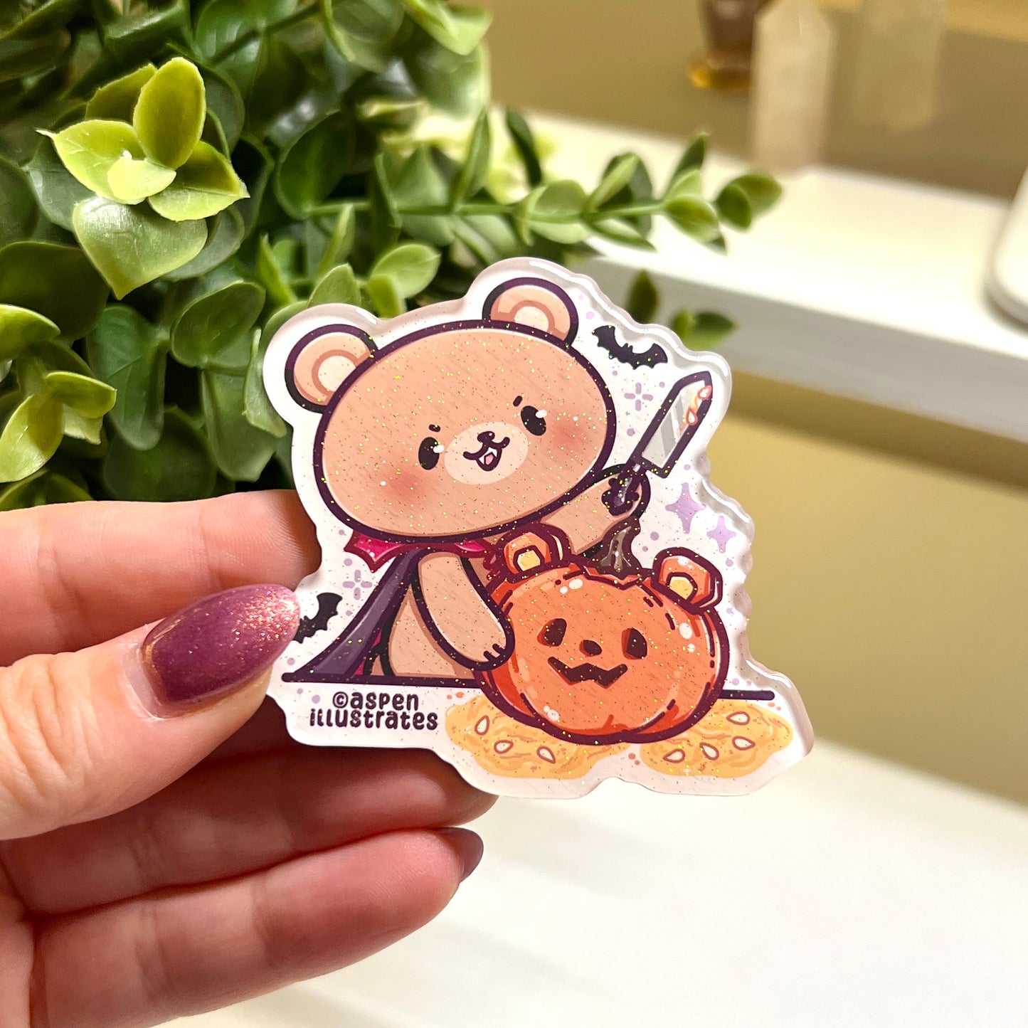 Spooky Bear Refrigerator Magnet