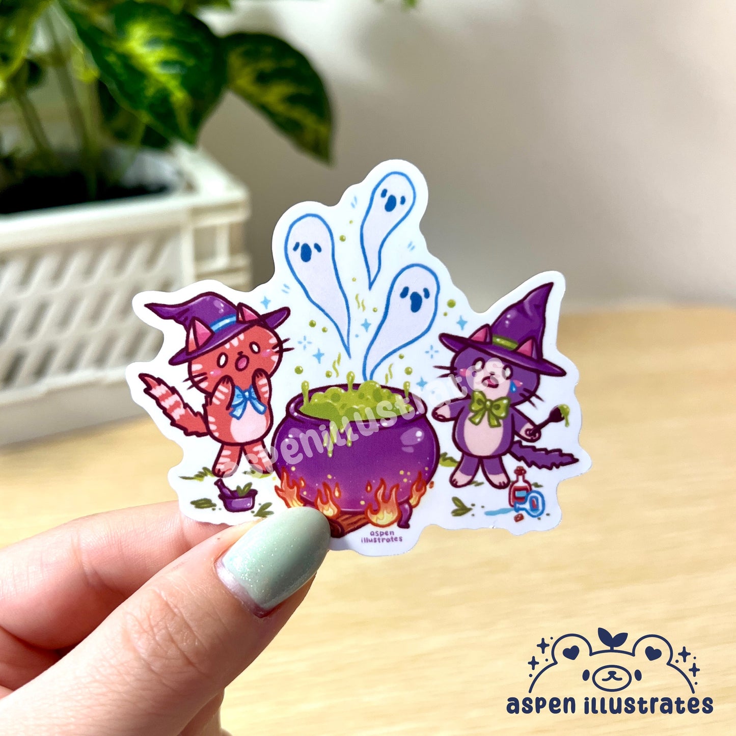 Scaredy Cats Weatherproof Sticker