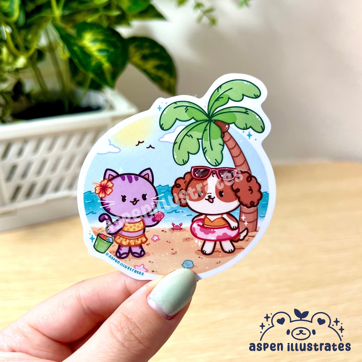 Beach Day Weatherproof Sticker