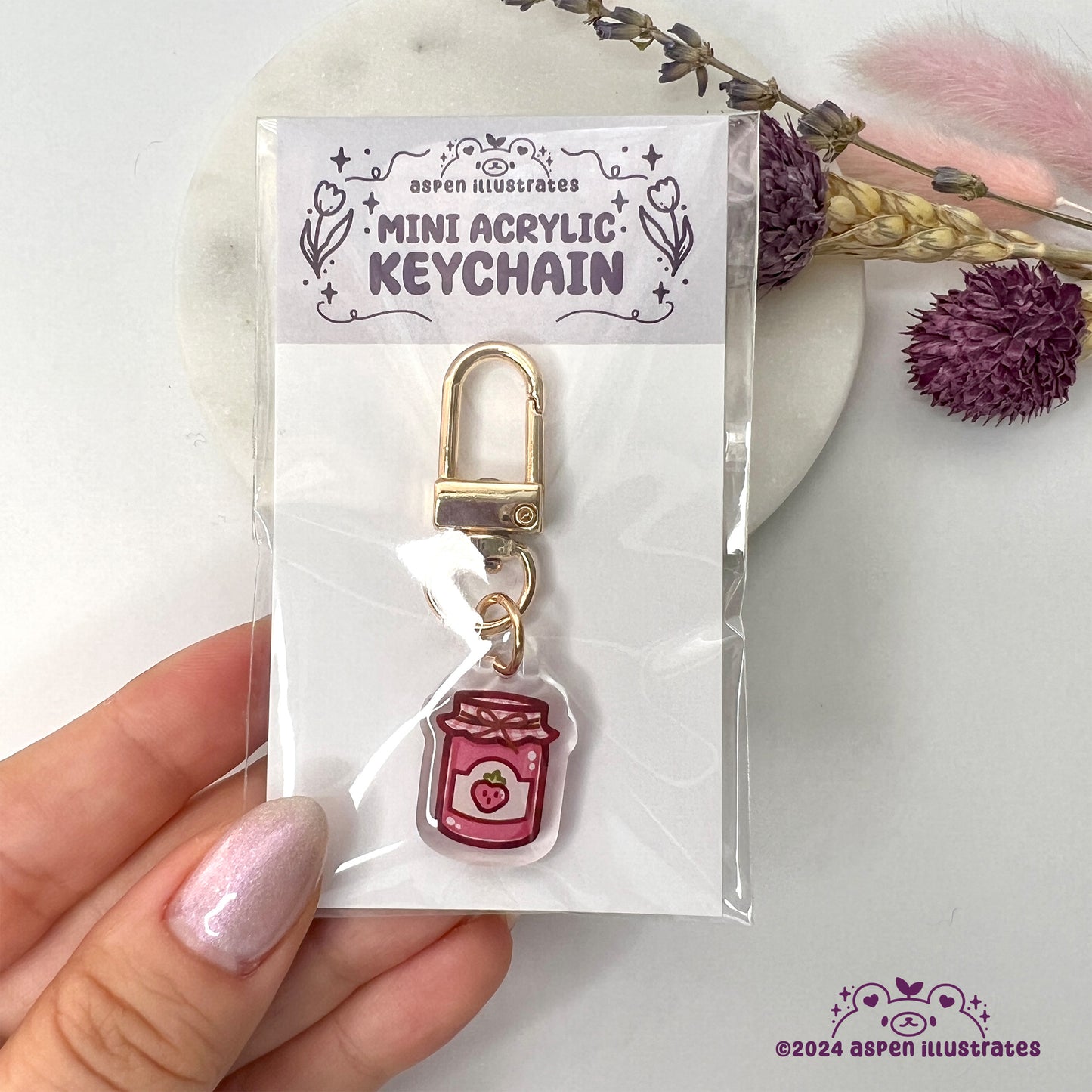 Little Strawberry Jam Mini Keychain
