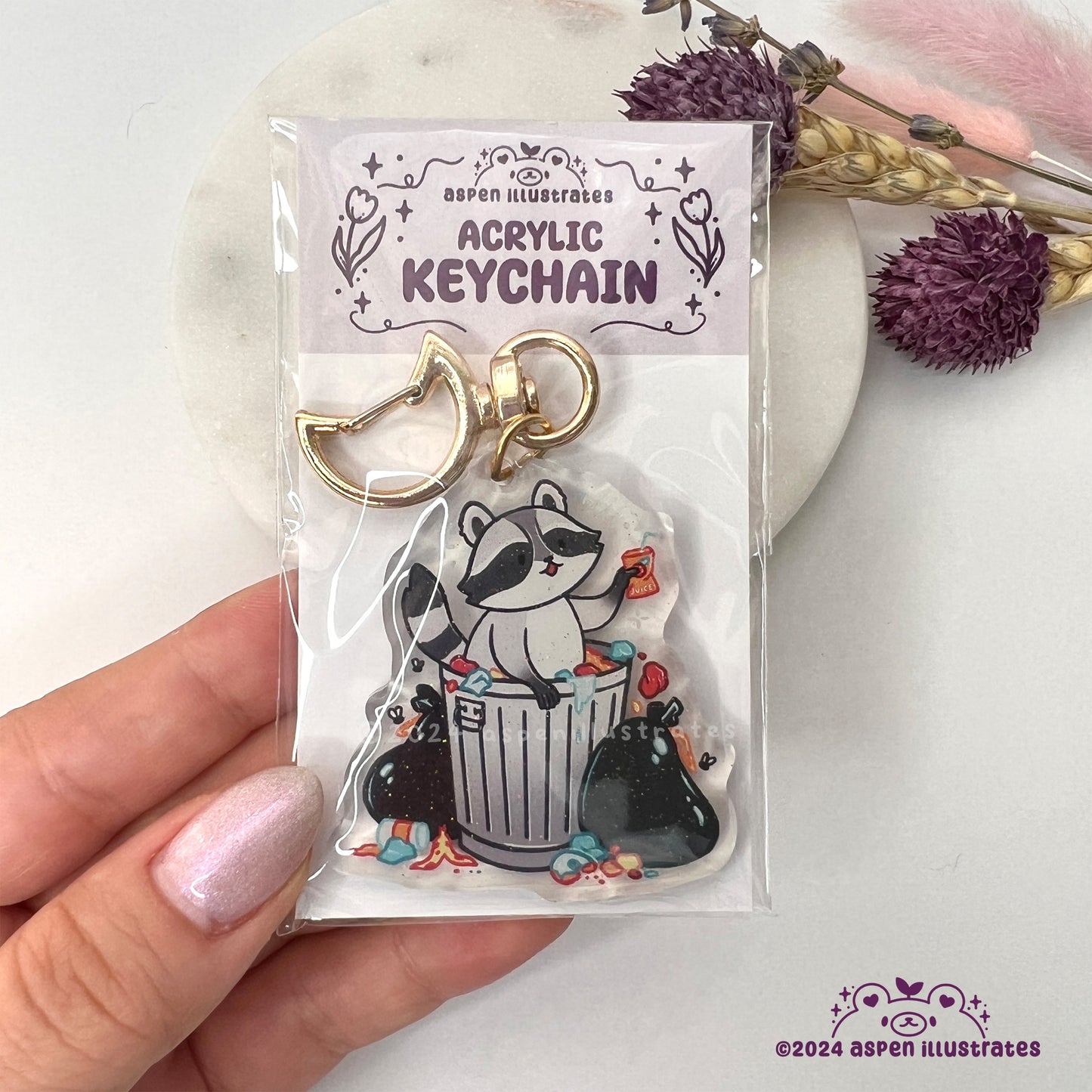 Trash Panda Acrylic Keychain