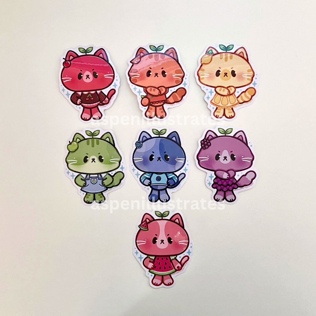 Sour Cats Mystery Bag - Keychain & Sticker