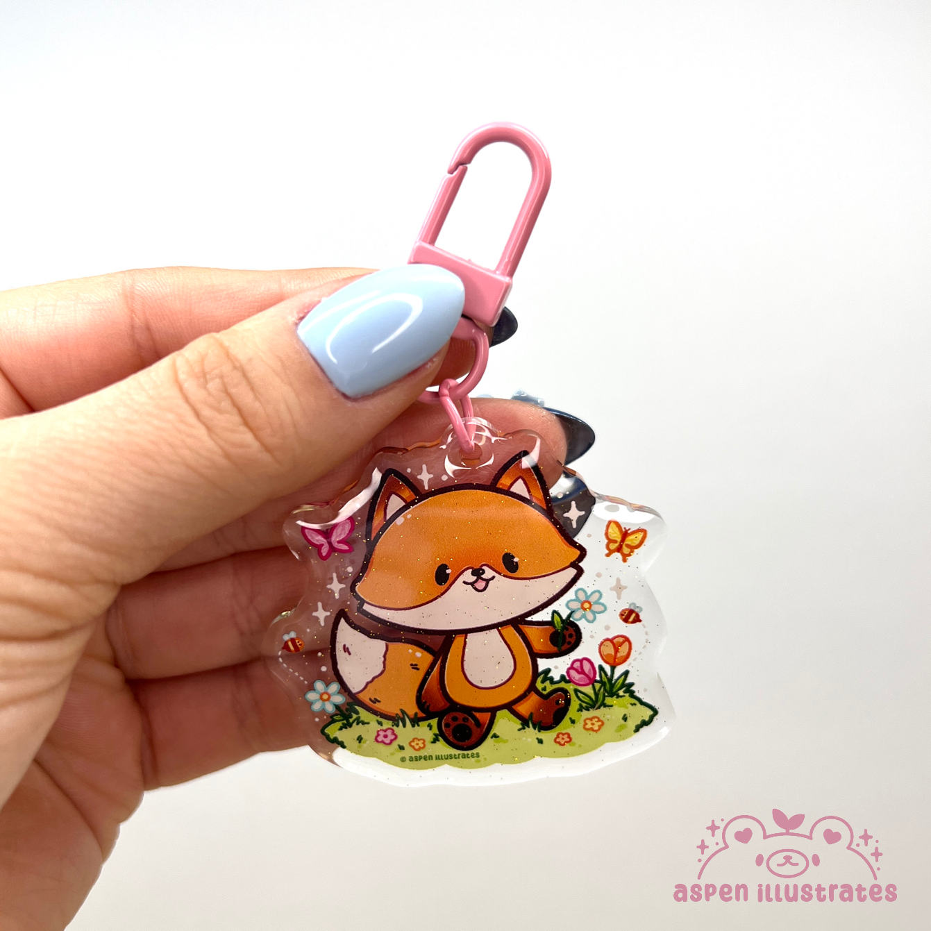 Spring Fox Acrylic Keychain