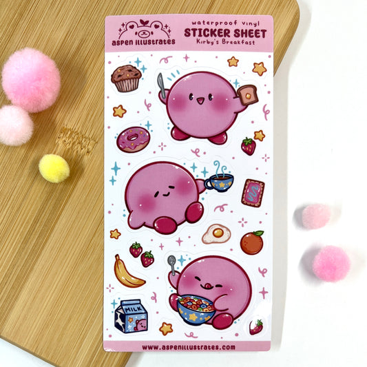 ‘Kirby's Breakfast’ Sticker Sheet
