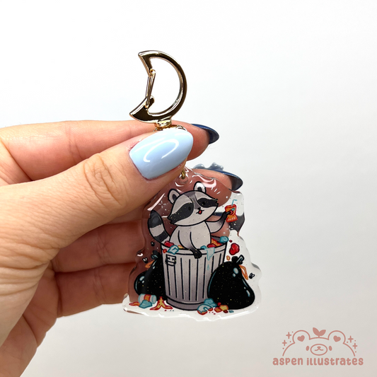 Trash Panda Acrylic Keychain