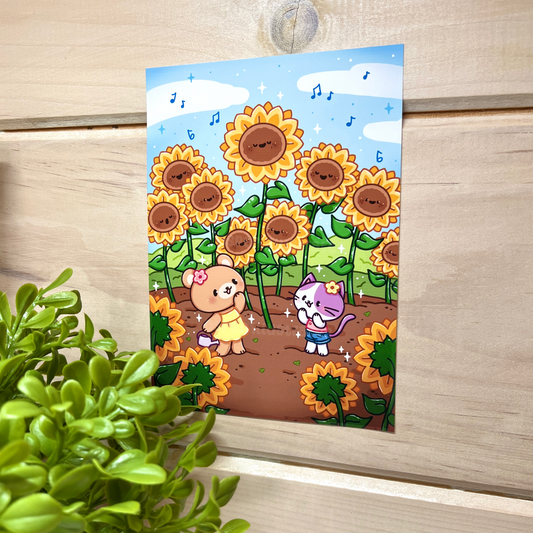 Sunflower Chorus Art Print
