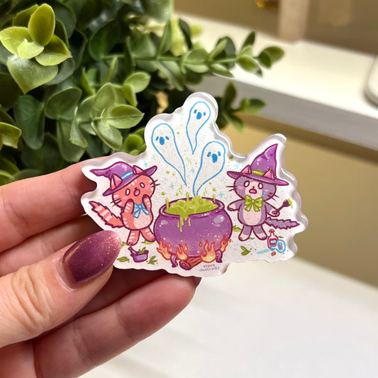 Scaredy Cats Refrigerator Magnet