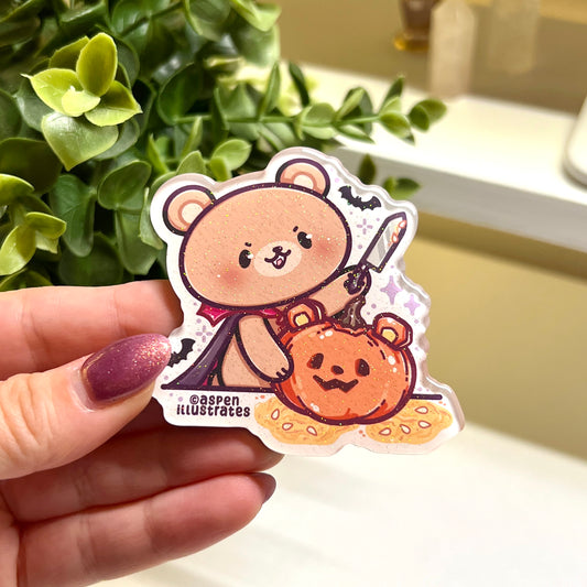 Spooky Bear Refrigerator Magnet