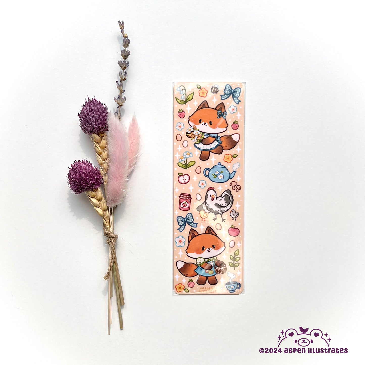 Cute Cottage Fox Bookmark