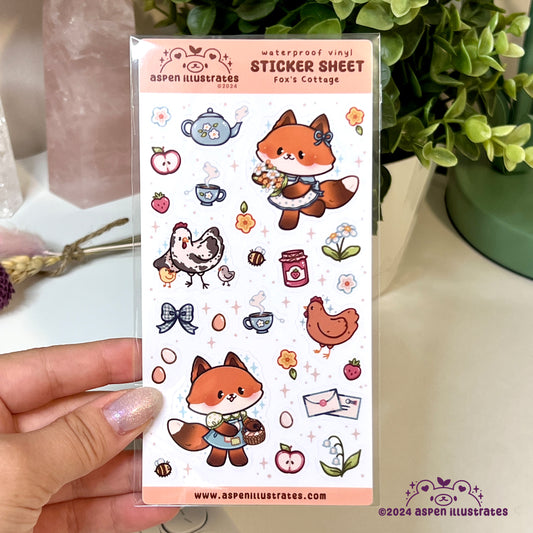 Cottage Fox Sticker Sheet