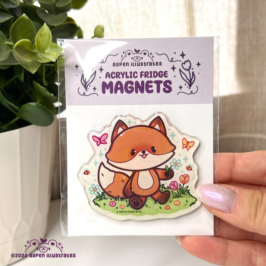 Spring Fox Refrigerator Magnet