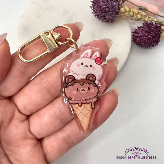 Ice Cream Acrylic Keychain