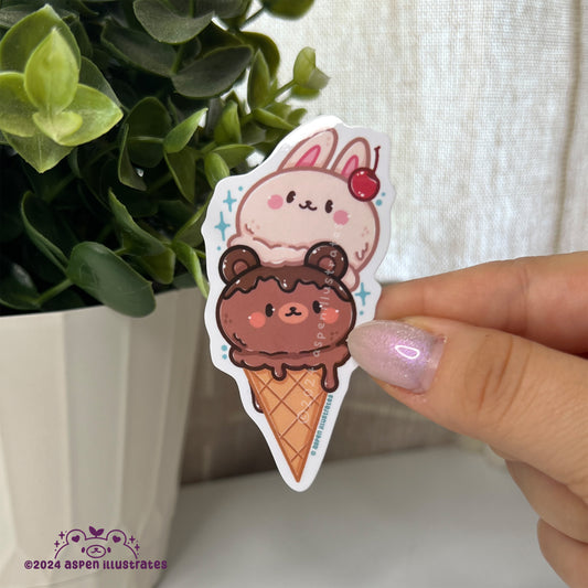 Ice Cream Weatherproof Sticker