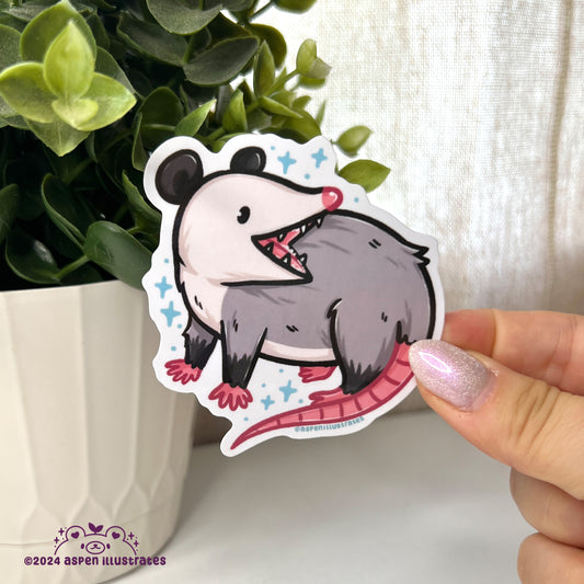 Opossum Weatherproof Sticker