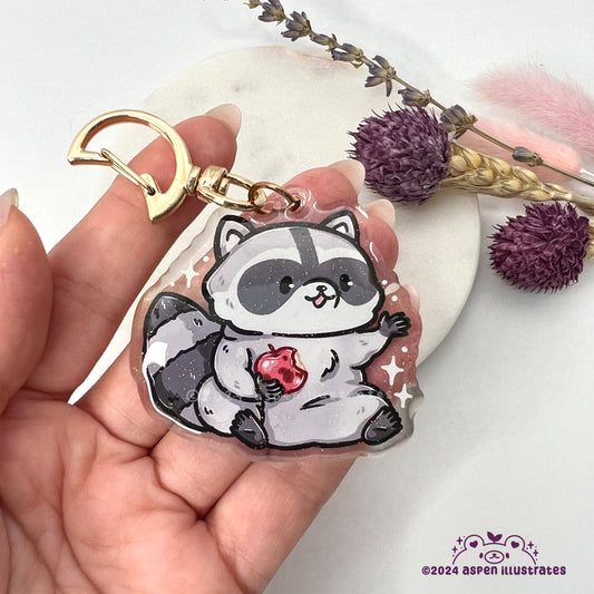 Raccoon Acrylic Keychain
