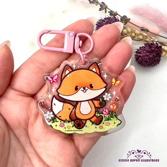 Spring Fox Acrylic Keychain