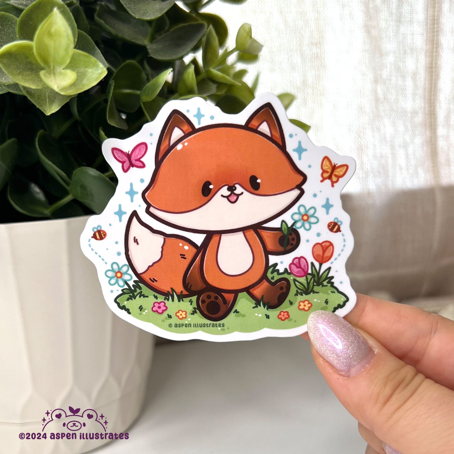 Spring Fox Weatherproof Sticker