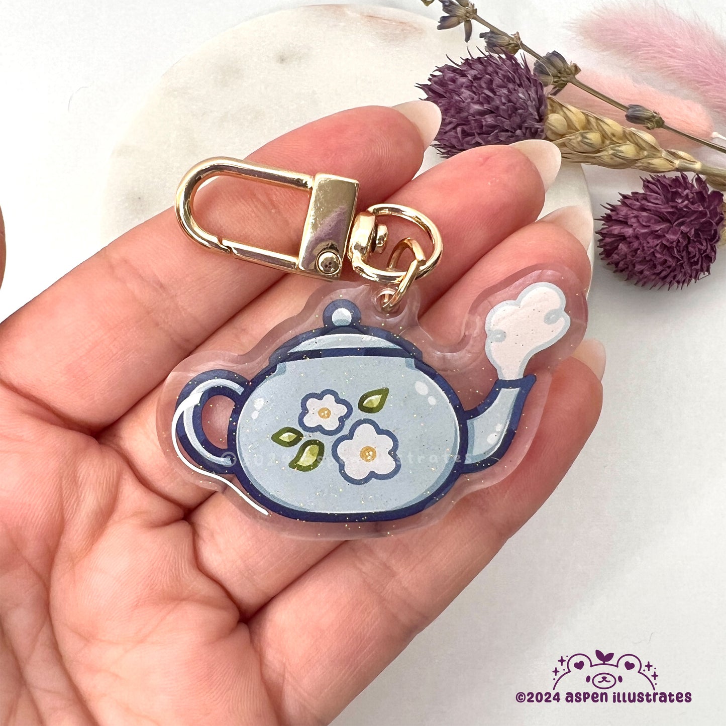 Tea Pot Acrylic Keychain