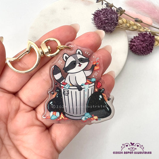 Trash Panda Acrylic Keychain